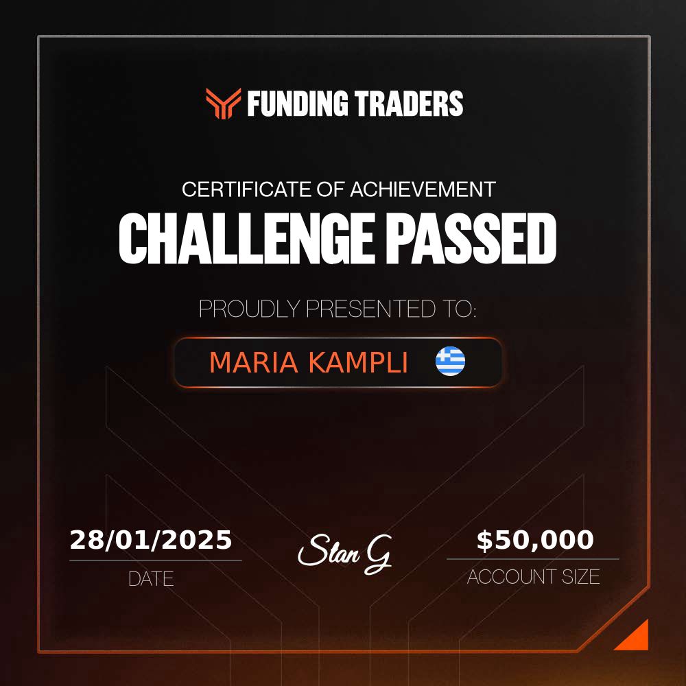 Funded trader certificate